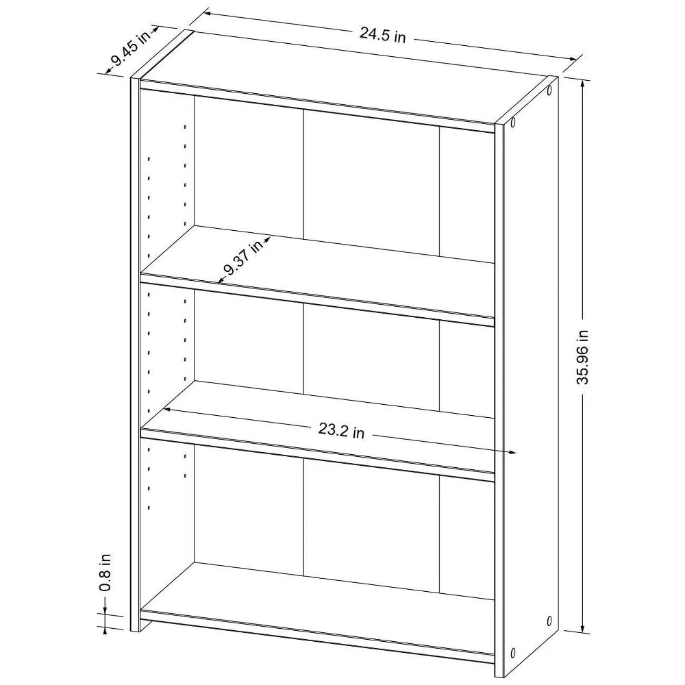 3 Shelf Bookcase