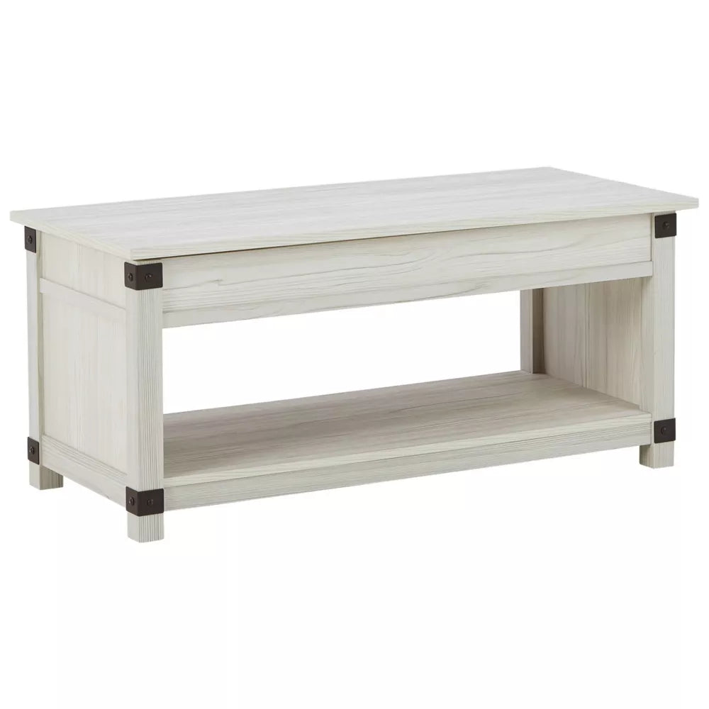 Bayflynn Rectangle Lift Top Cocktail Table White