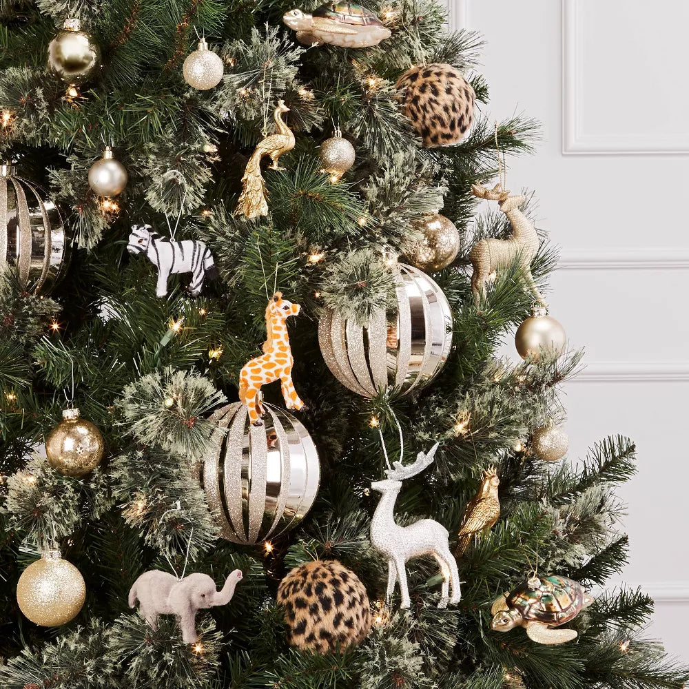 7.5' Pre-Lit Full Virginia Pine Artificial Christmas Tree Clear Lights with AutoConnect