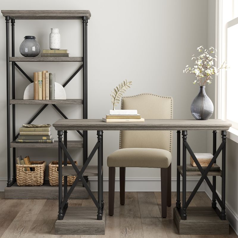 65" Conway Cast Iron Bookshelf