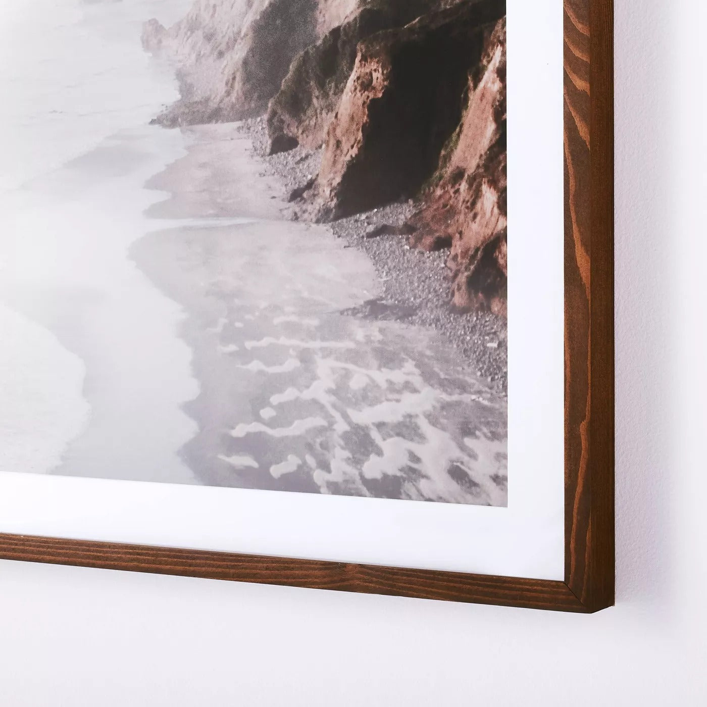 30" x 36" Foggy Oceanside Trees Framed Wall Art - Threshold™ designed with Studio McGee KBO336