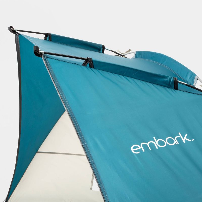 8 ft. 10 in. L x 3 ft. 7 in. W x 46 in. Beach Shelter Tent