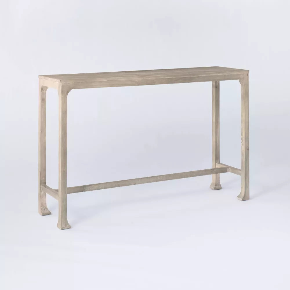 Belmont Shore Curved Foot Console Table Knock Down Natural