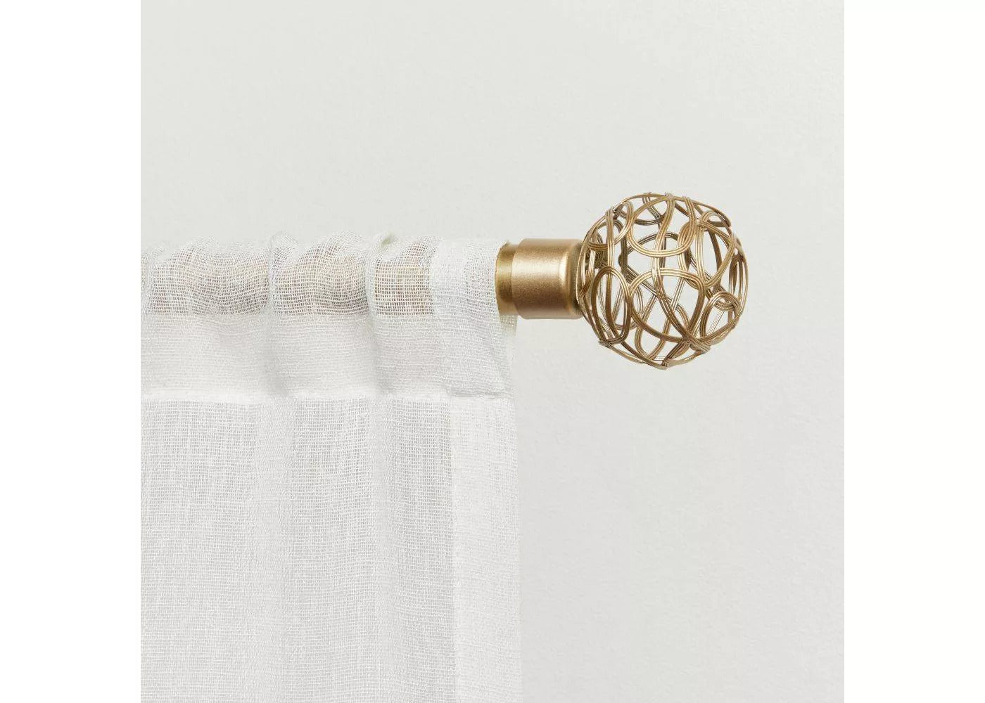 66"-120" Adjustable Catherine Curtain Rod and Finial Set - Exclusive Home