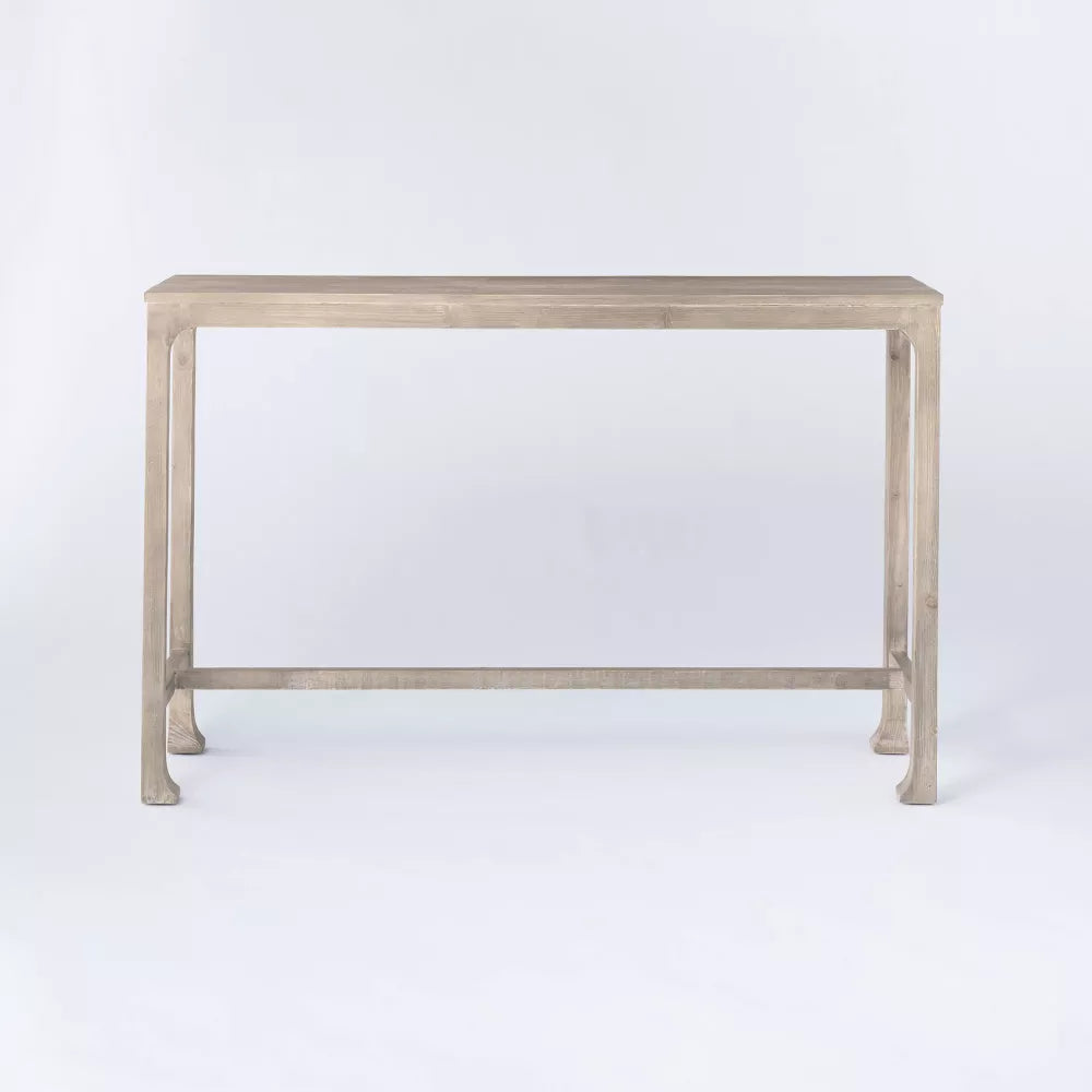 Belmont Shore Curved Foot Console Table Knock Down Natural