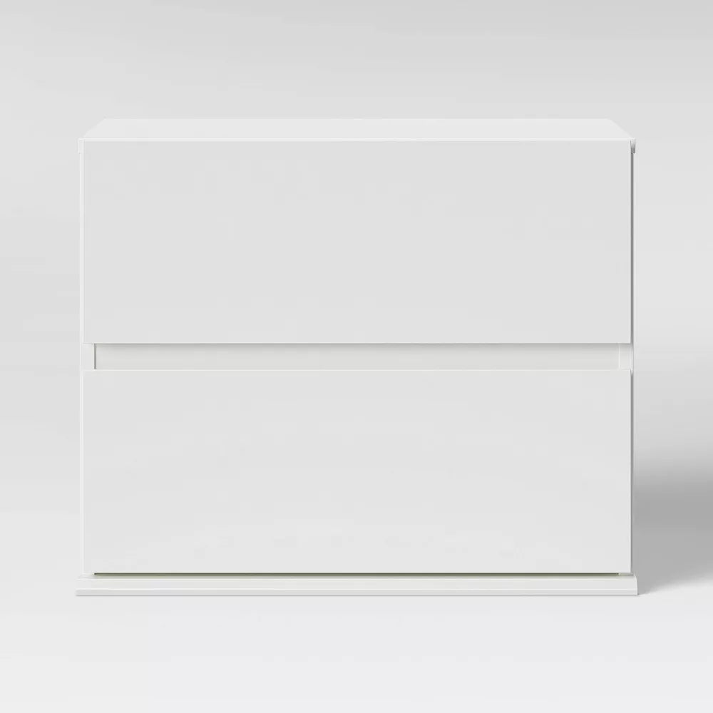 2 Drawer Modular Nightstand White