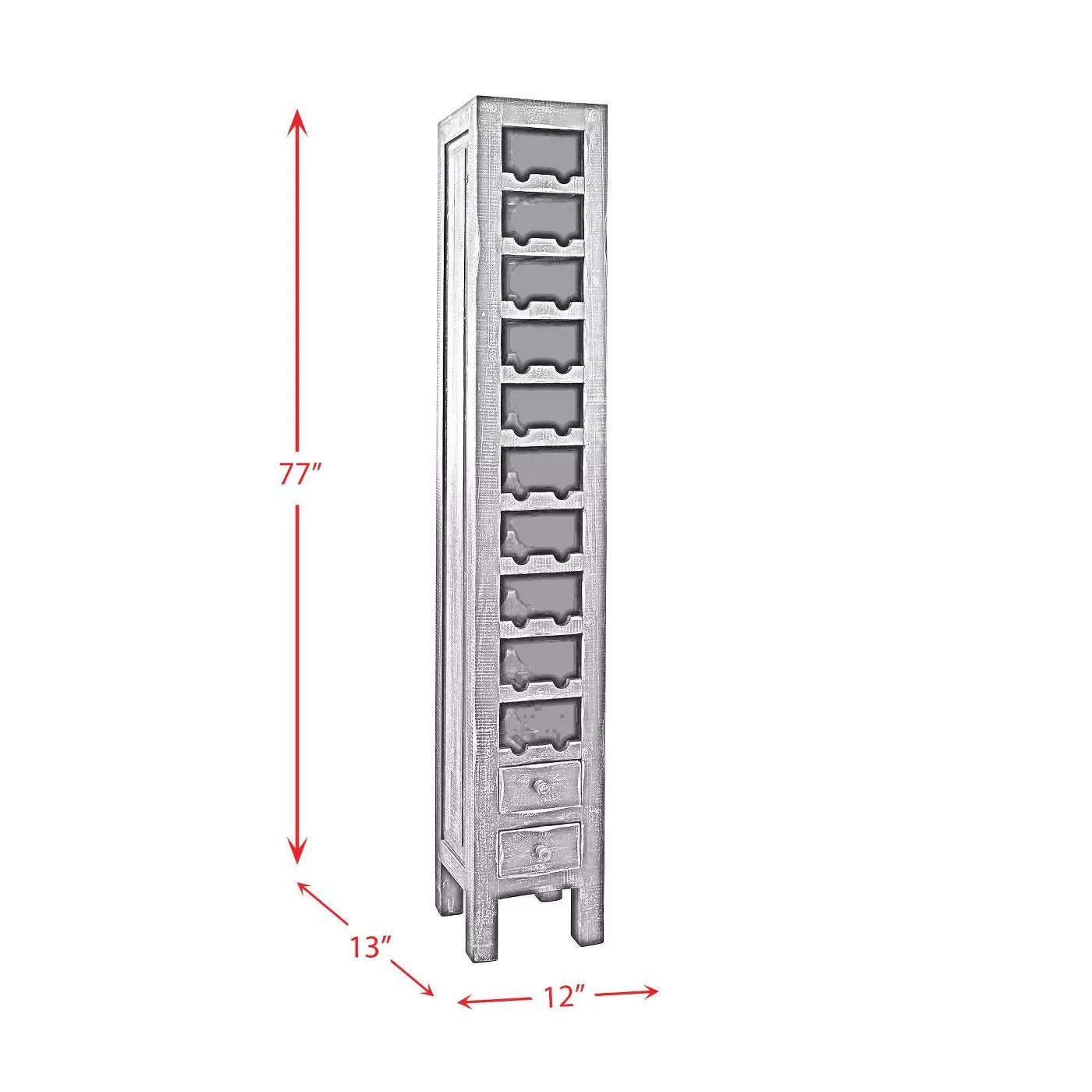 (AS IS) Blaire Wine Rack - Picket House Furnishings KBO322