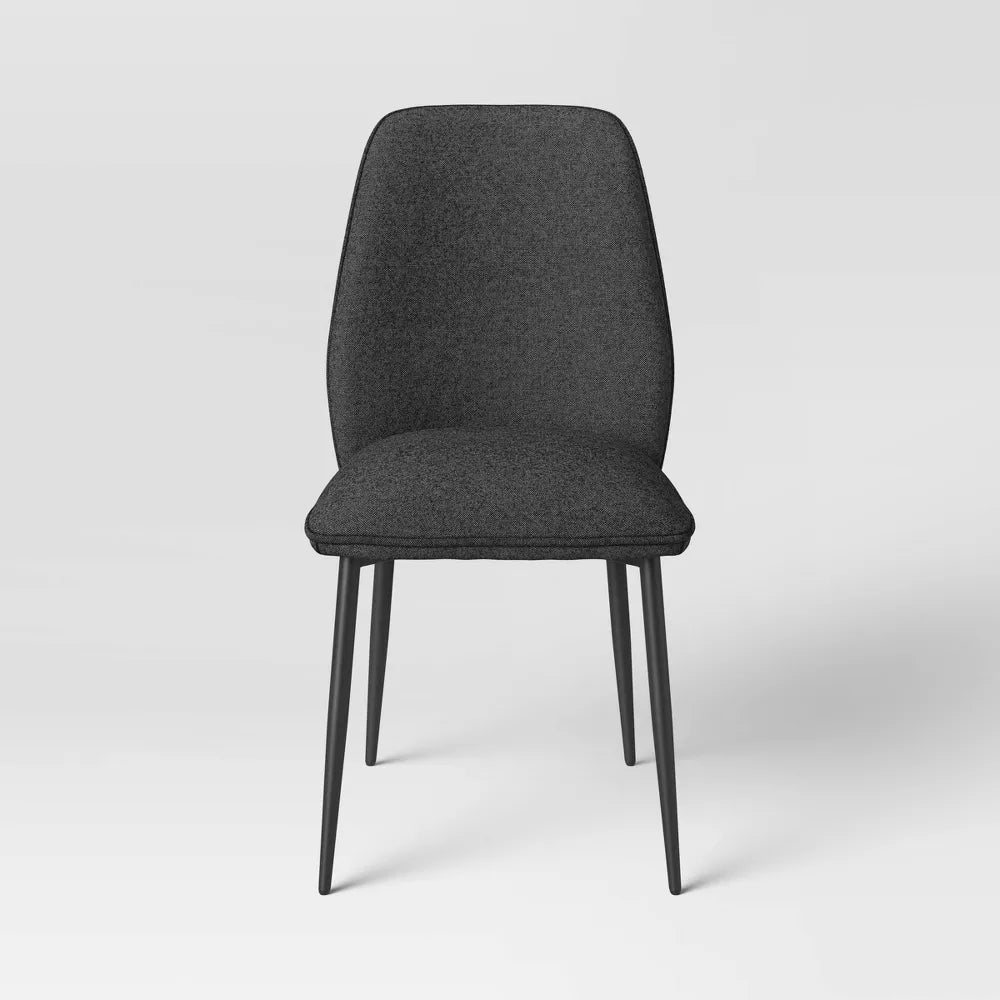 2pk Candelaria Upholstered Dining Chairs Dark Gray