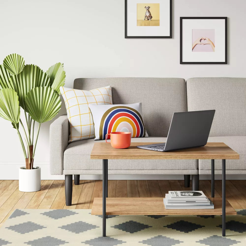 Wood and Metal Coffee Table