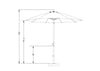 9' Aluminum Crank Lift Patio Umbrella  Dr170