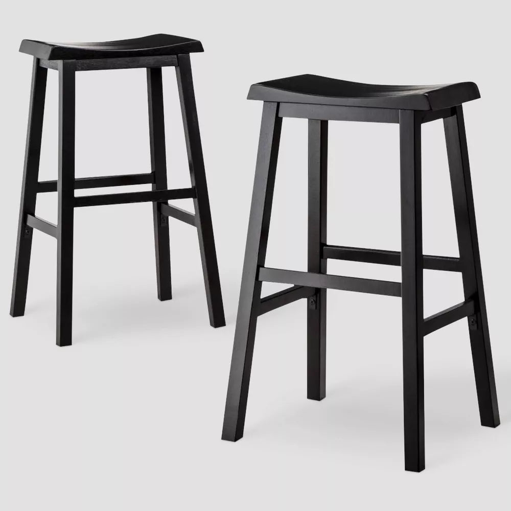 29" Trenton Saddle Seat Barstool  - (Set of 2)