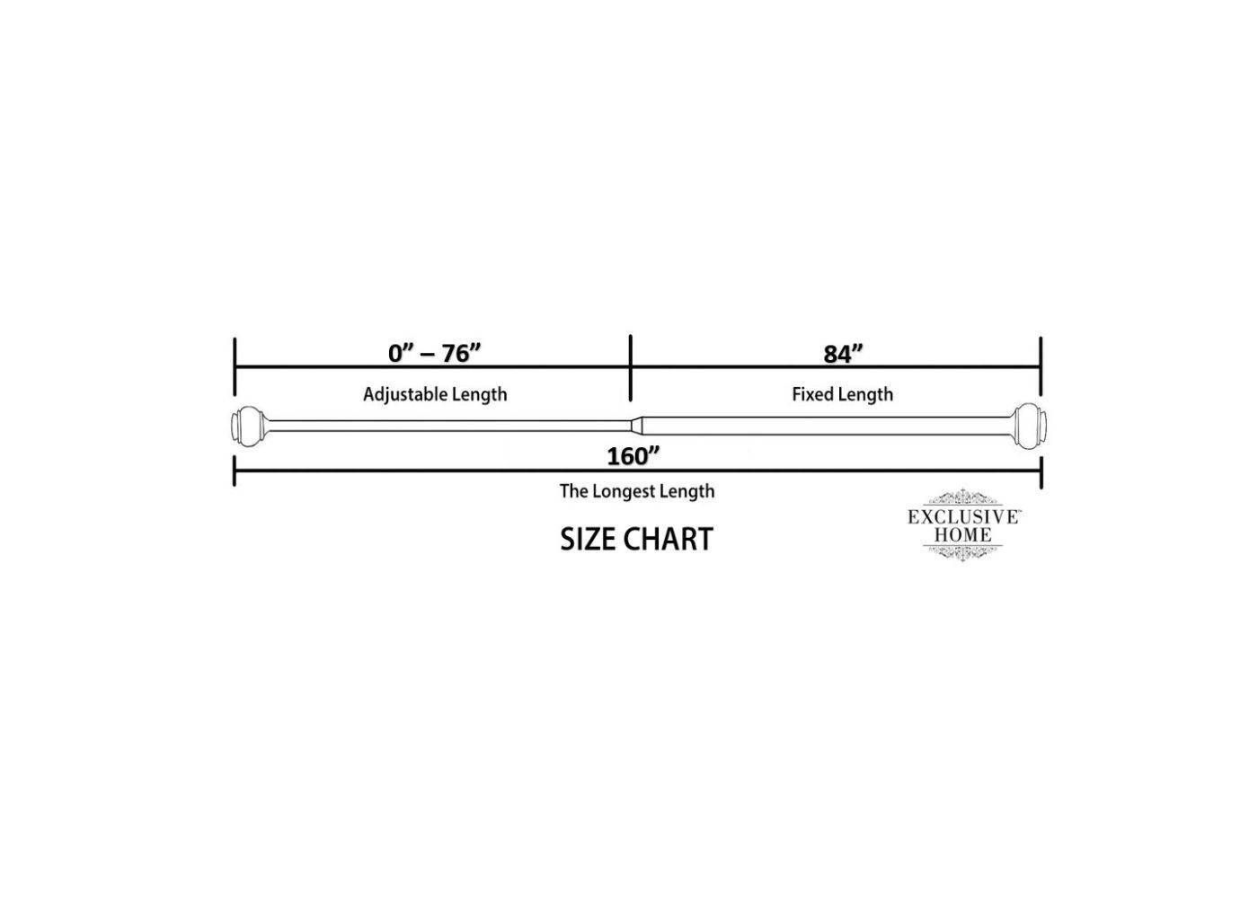 84"x160" Torch Patio Window Curtain Rod RM250