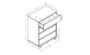 Modern 4 drawer dresser Dr230