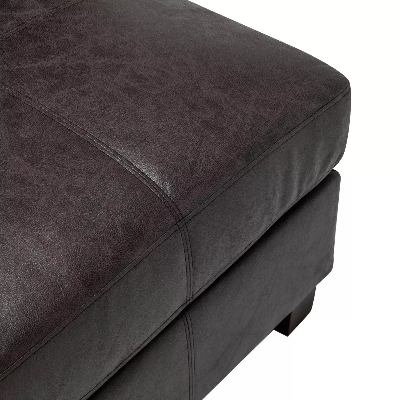 40" Rectangle Ottoman with Pillowtop and Exposed Stitching - WOVENBYRD CA339