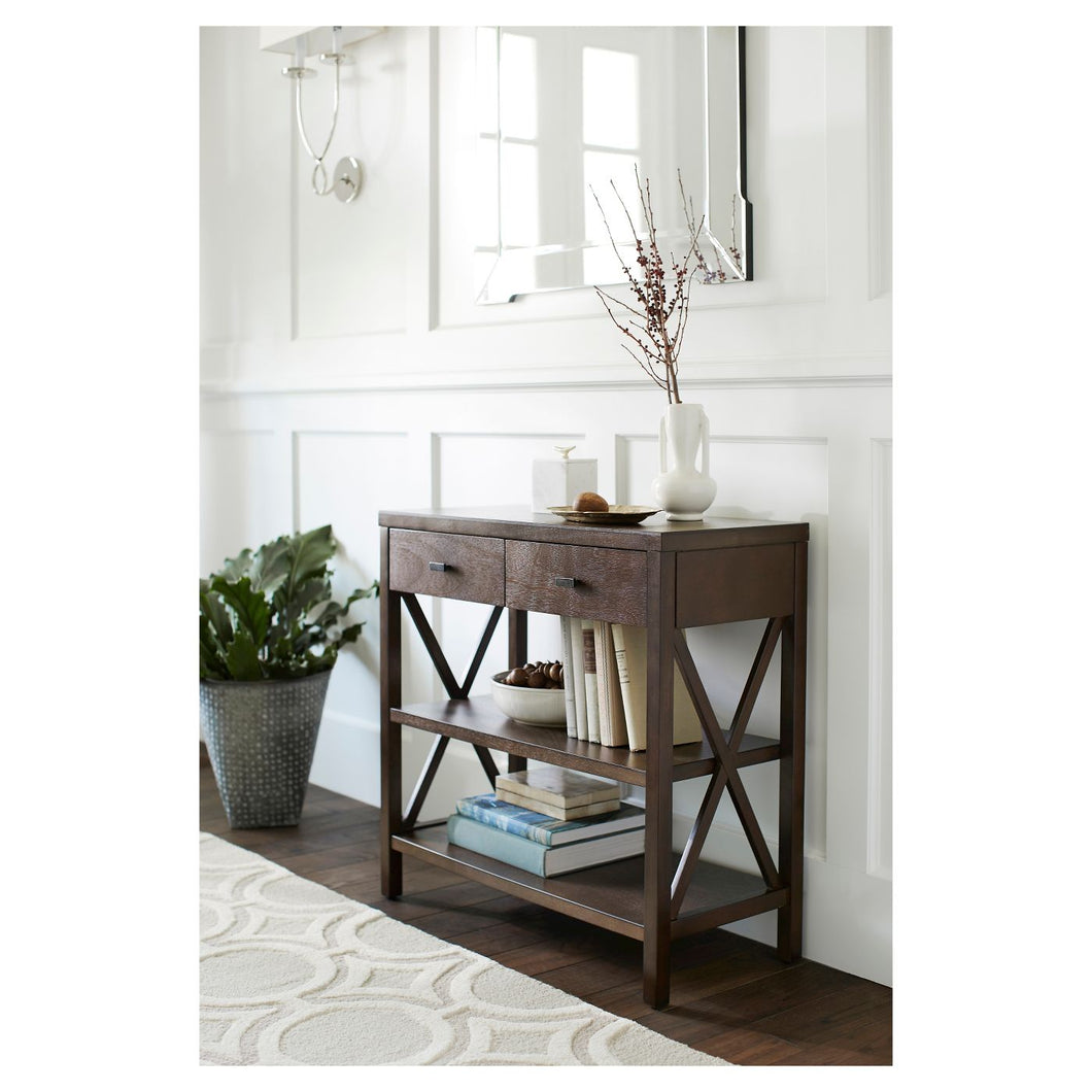 Owings Console Table 2 Shelf with Drawers 1027