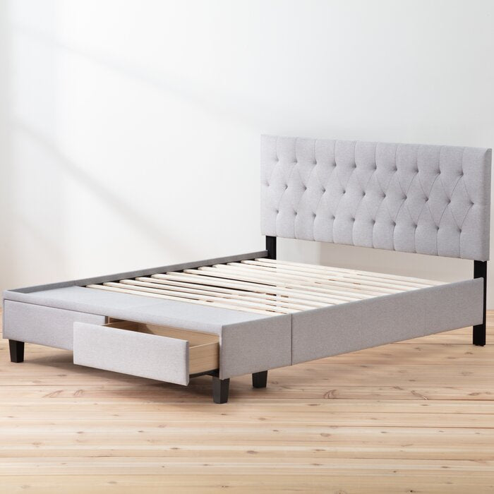 Gabouray upholstered low profile clearance storage platform bed