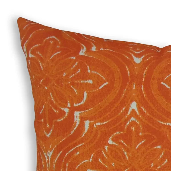 18" x 18" Orange Gadbois Damask Pillow (SET OF 2)