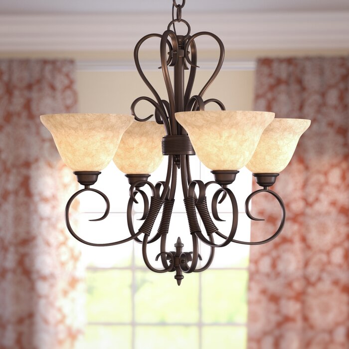 Gaines 4-Light Shaded Empire Chandelier (#101)