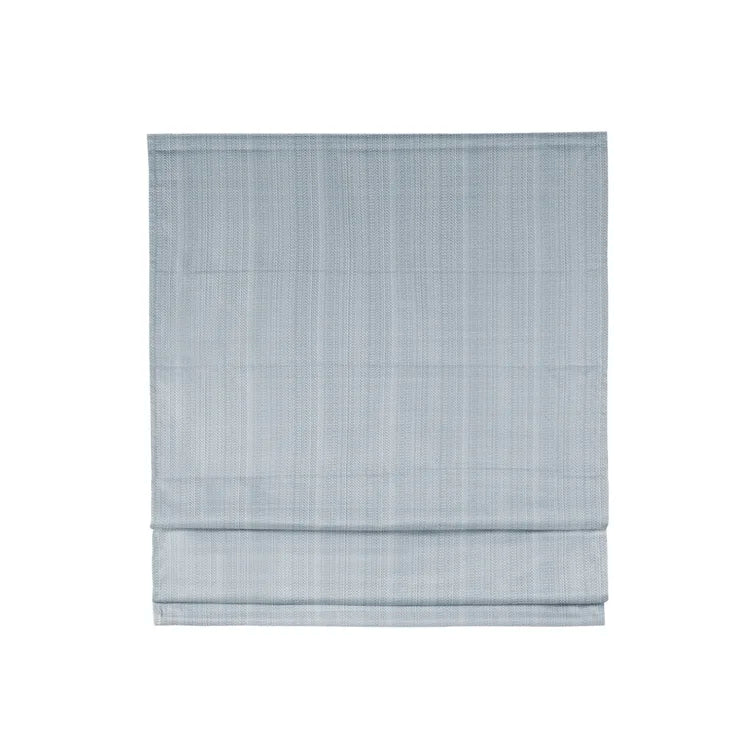 27"W x 64"L Blue Galen Basketweave Room Darkening Roman Shade