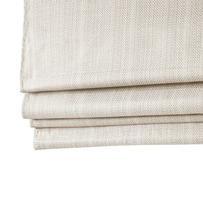 33"W x 64"L Ivory Galen Basketweave Room Darkening Roman Shade