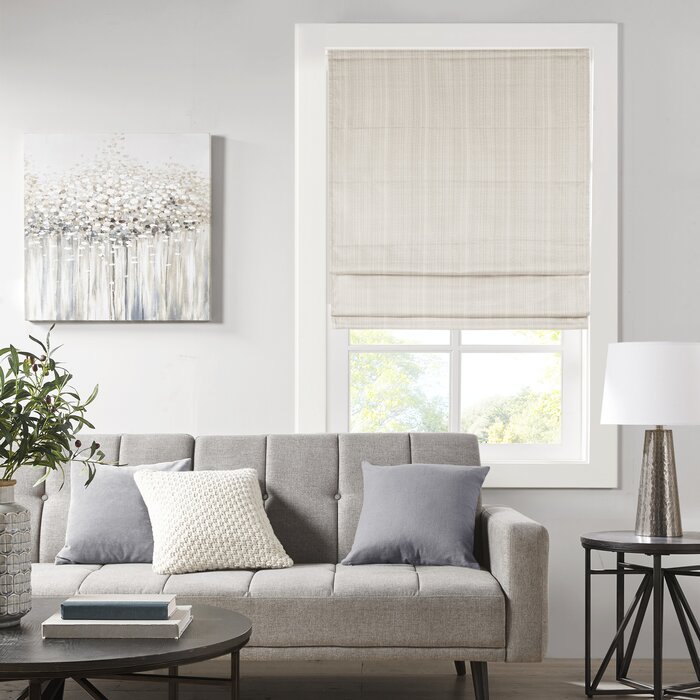 Ivory Galen Room Darkening Roman Shade