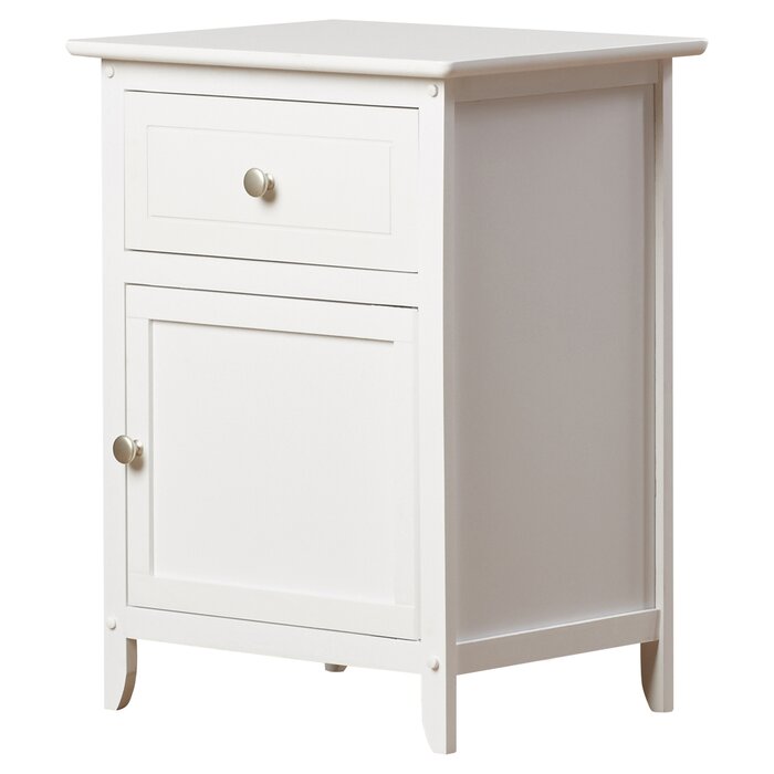 White Gallinas 1 - Drawer Nightstand (#HA589)