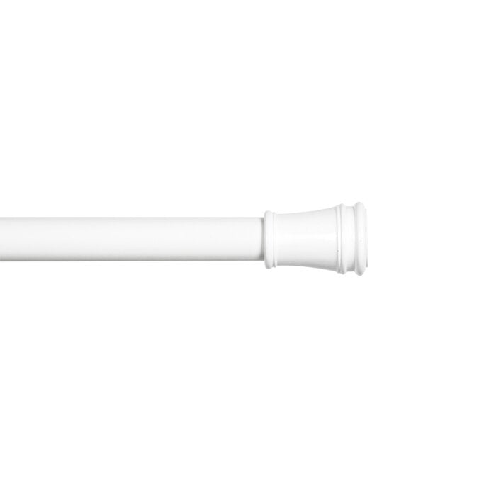 28" - 48" White Galo Twist & Fit No Tools Adjustable 0.63" Tension Rod, (Set of 3)