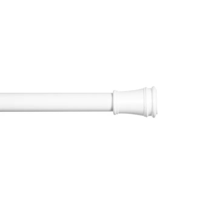 28" - 48" White Galo Twist & Fit No Tools Adjustable 0.63" Tension Rod