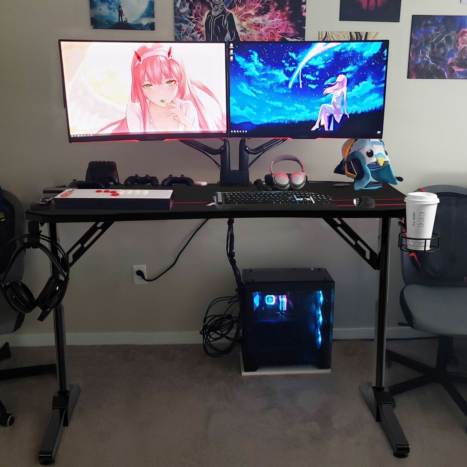 29" H x 55" W x 24" D Gaming Desk K7067