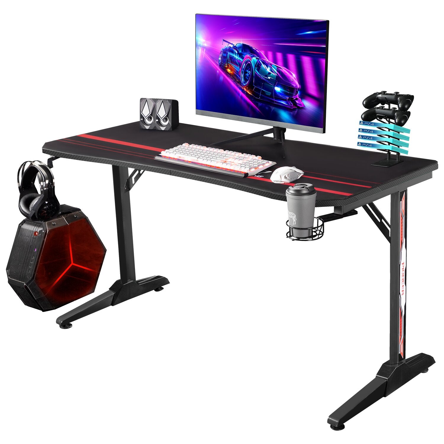29" H x 55" W x 24" D Gaming Desk K7067