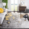 Genesy Abstract Area Rug in Gray/Yellow rectangle 9'x12'