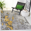 Genesy Abstract Area Rug in Gray/Yellow rectangle 9'x12'