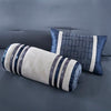 Queen Comforter + 6 Additional Pieces Navy/Blue Gray Faux Suede Genevieve 7 Piece Comforter Set