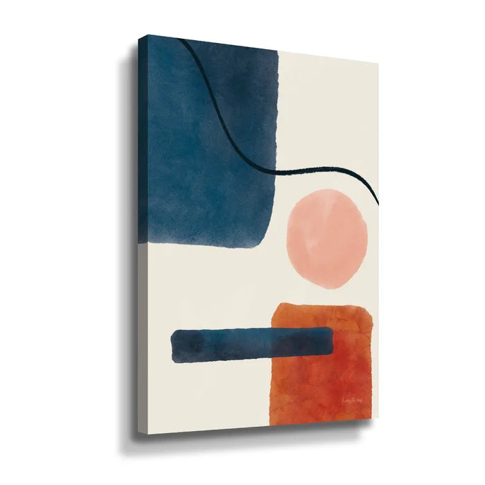 48" H x 32" W x 2" D Geo Abstract I - Bold Art on Canvas