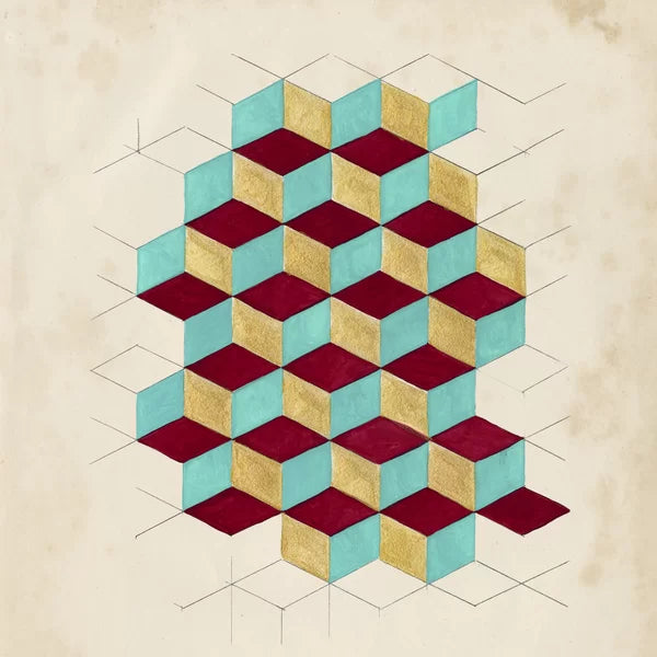 12" H x 12" W x 1.25" D Geometric Pattern Play II - Print