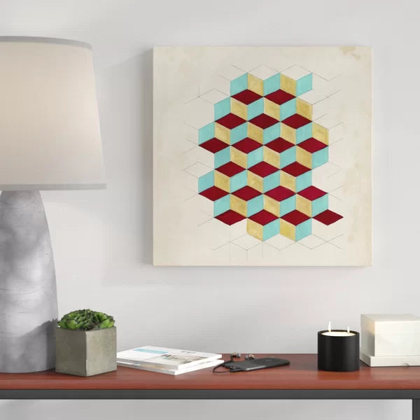 12" H x 12" W x 1.25" D Geometric Pattern Play II - Print