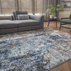 Georgia Abstract Area Rug in Navy/Beige/Gray rectangle 5'3