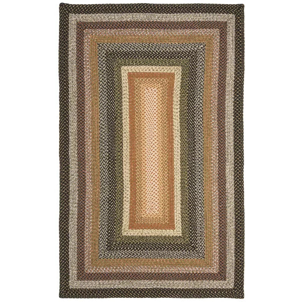 Georgina Geometric Handmade Flatweave Area Rug in Brown rectangle 2'6"x4'