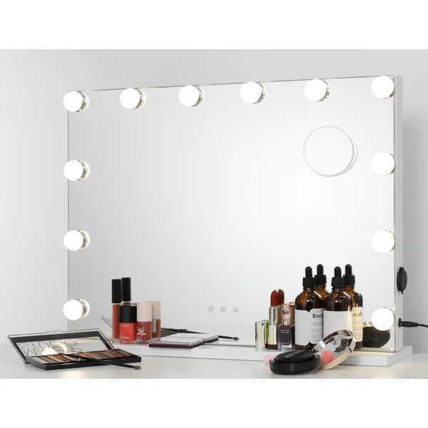17" x 22.8" Gerlad Beveled Frameless Lighted Vanity Mirror