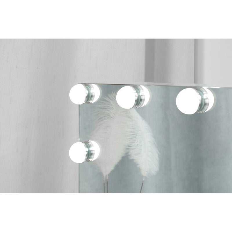 17" x 22.8" Gerlad Beveled Frameless Lighted Vanity Mirror