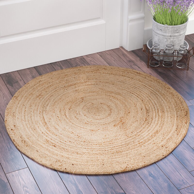 Gerry Natural Area Rug, Round 5' #HA151