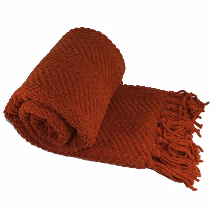 60" W x 80" L Rust Gerth Blanket