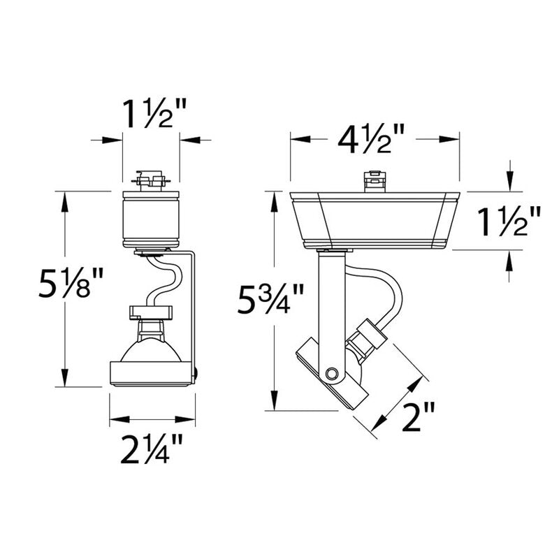 White Gimbal Track Head (Part number: HHT-180-BK) B12-SHS122