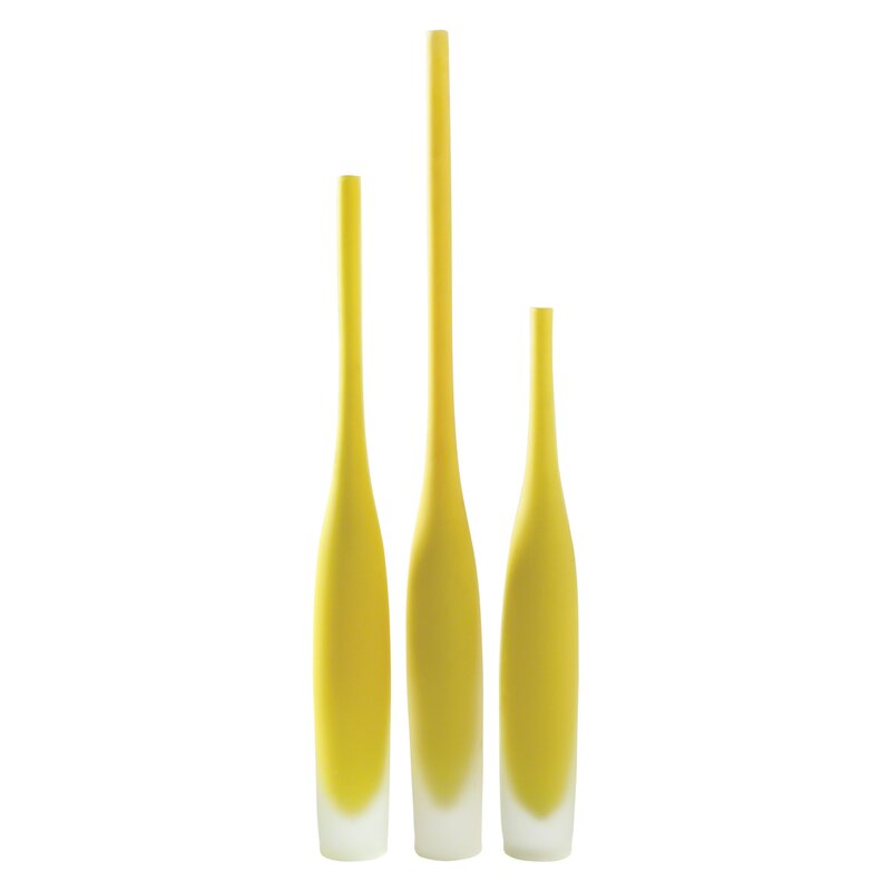 16.5" H x 2.25" W x 2.25" D Citron Glass Decorative Bottle CR1302