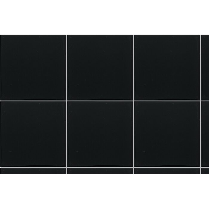 5 Boxes - Glazed 6" x 6" Ceramic Field Tile, Black - 50 Square Feet (#K4421 - 5 BOXES)