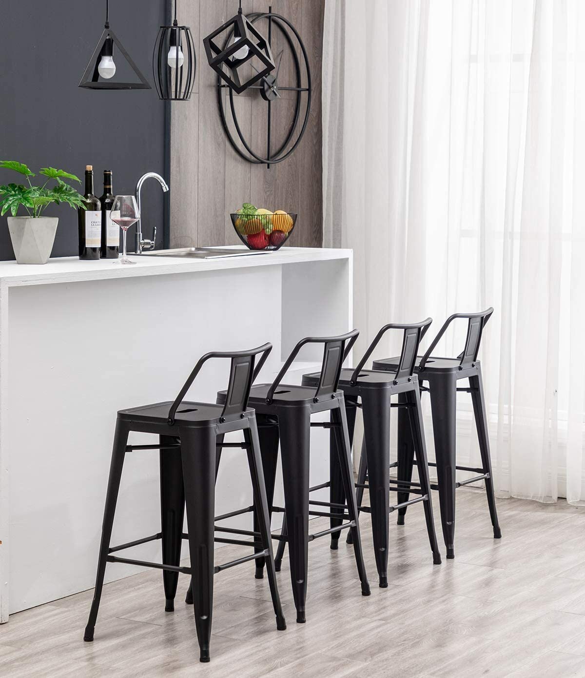 Black Glenn 26" Counter Stools (Set of 4) K7053