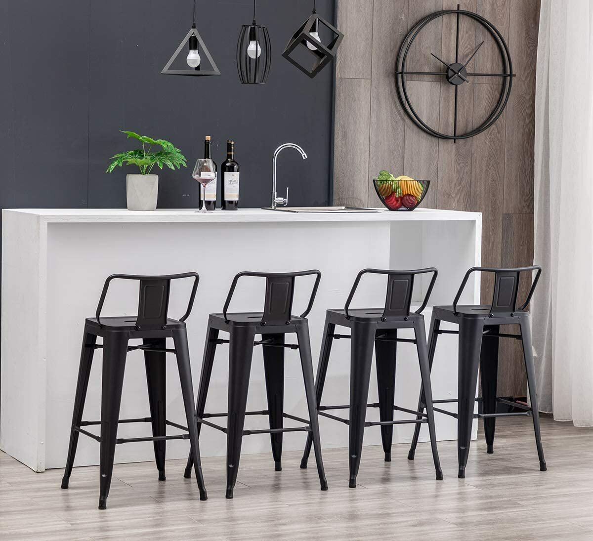 Black Glenn 26" Counter Stools (Set of 4) K7053