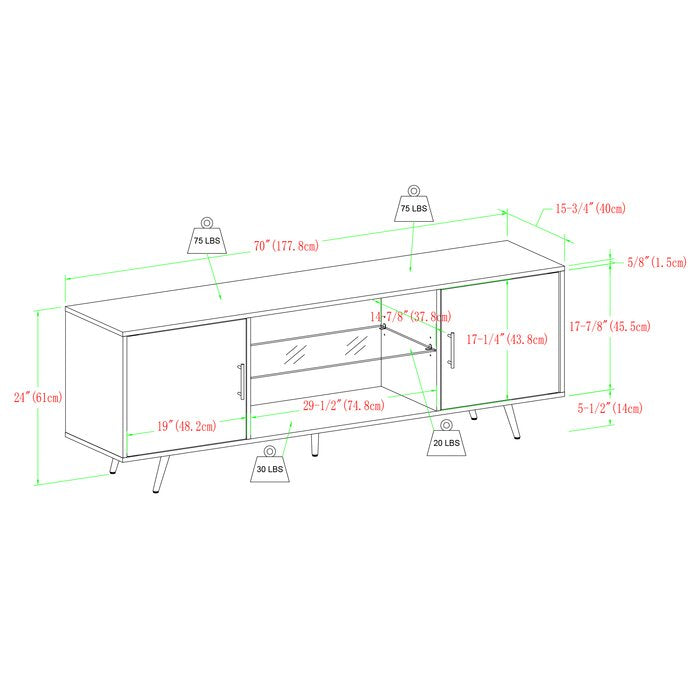 Glenn TV Stand for TVs up to 85"