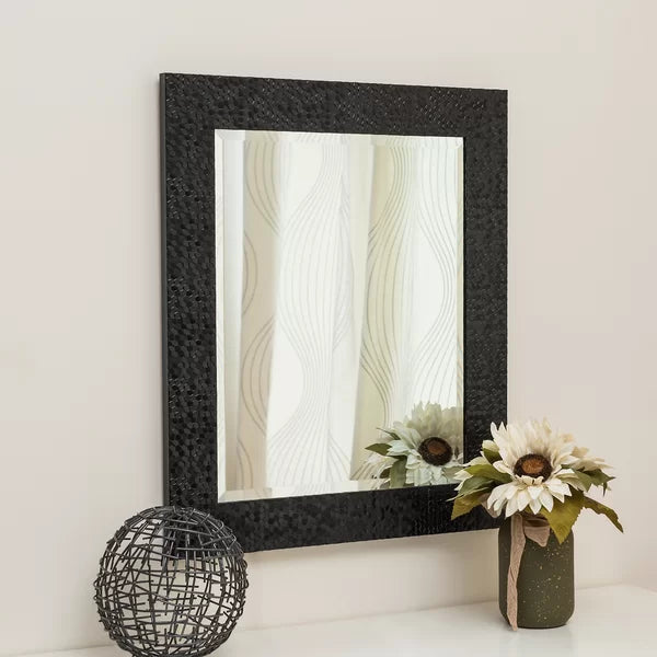 28" x 22" Black Godley Modern and Contemporary Beveled Bathroom/Vanity Mirror - SET OF 2
