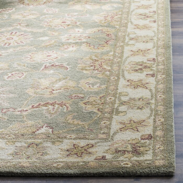 2' x 3' Dunbar Hand-Tufted Wool Moss Green/Gold Area Rug LX4321